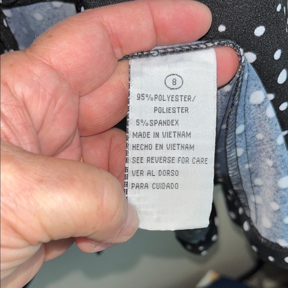 Shelby‎ and Palmer Black Polka Dot Short Sleeve Dress 8 - Picture 5 of 11